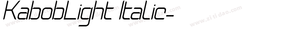 KabobLight Italic字体转换